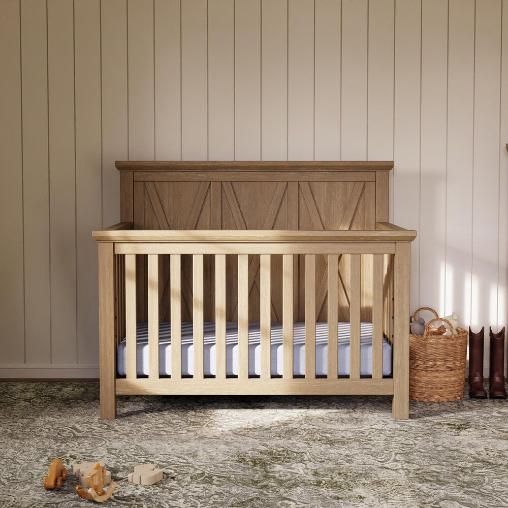 DaVinci Emory Farmhouse 4-in-1 Convertible Crib in Driftwood, , large