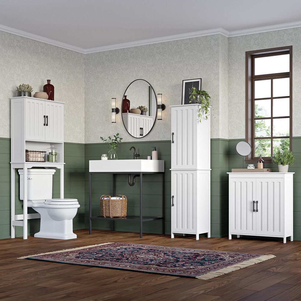 RiverRidge Home Monroe 2-Door Tall Cabinet in White, , large