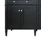 James Martin Vanities Brittany 72" Double Bathroom Vanity in Black Onyx with 3 cm Parisien Bleu Quartz Top and Rectangular Sinks, , large
