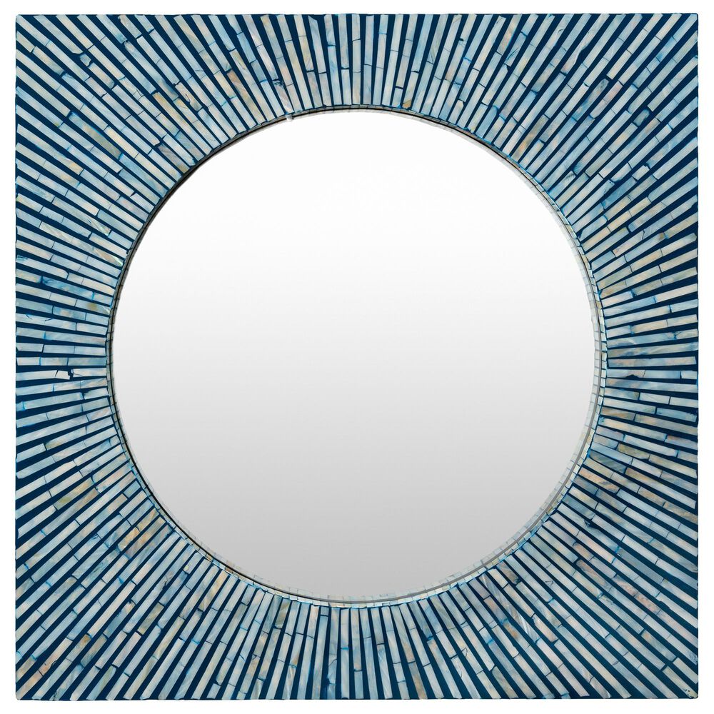 Surya Inc Avondale Wall Mirror in Blue and Ivory, , large