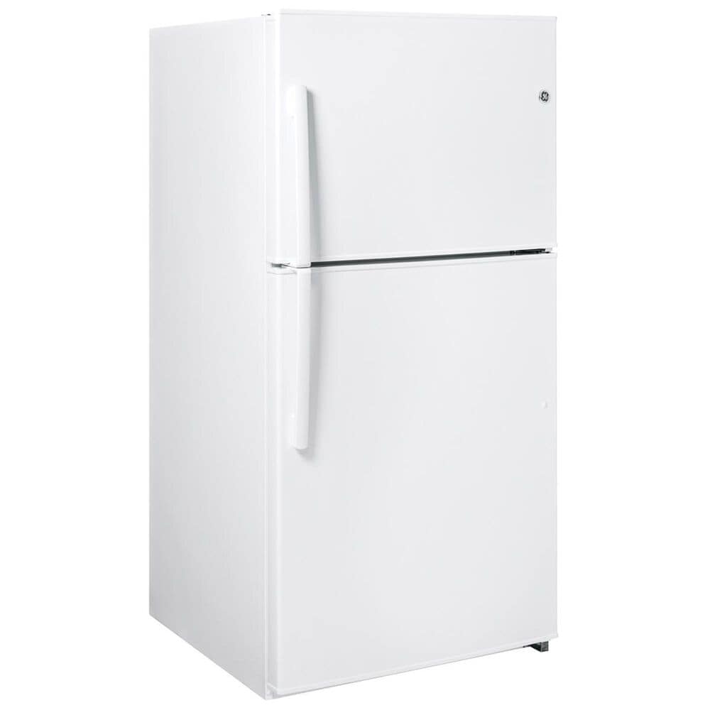 GE Appliances 21.2 Cubic Feet Top Freezer Refrigerator in White, , large