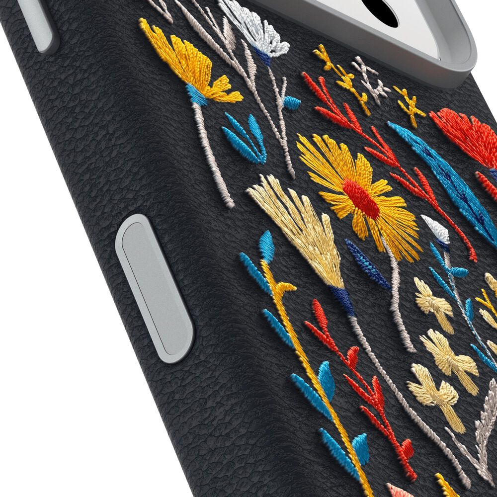 OtterBox Symmetry Cactus Leather Embroidery MagSafe Case for iPhone 17 Pro in Enchanted Garden, , large