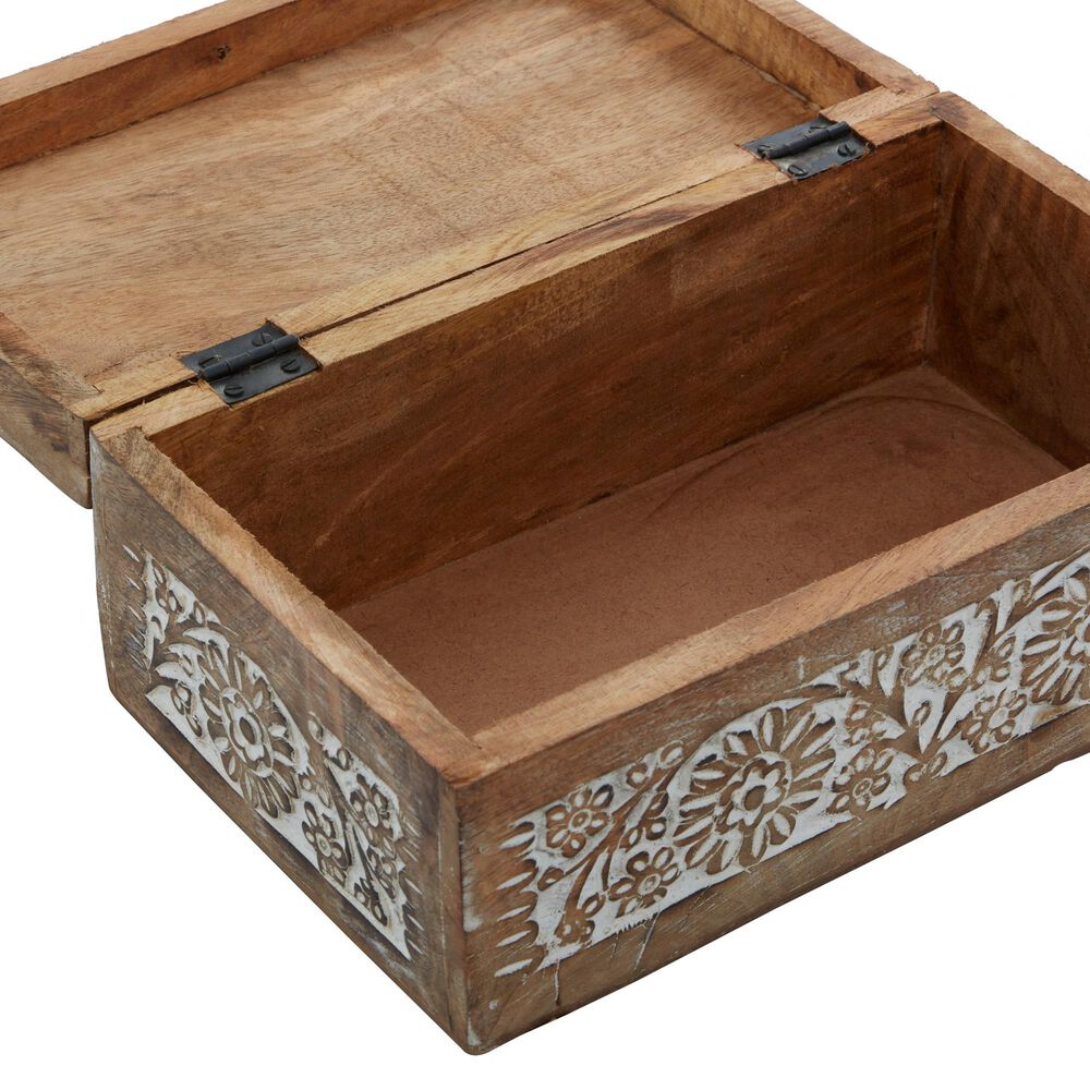 Maple and Jade Coastal Box in Brown and White &#40;Set of 3&#41;, , large