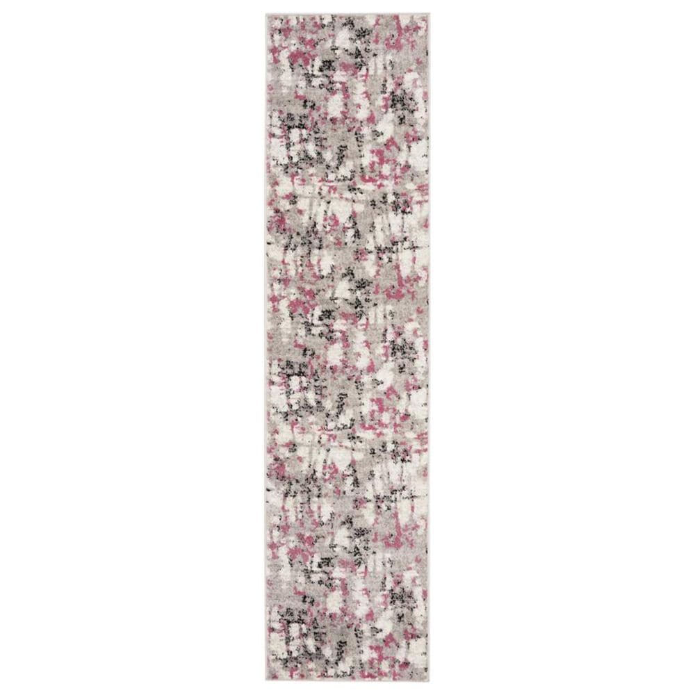 Safavieh Skyler SKY193P 2" x 8" Gray and Pink Scatter Rug, , large