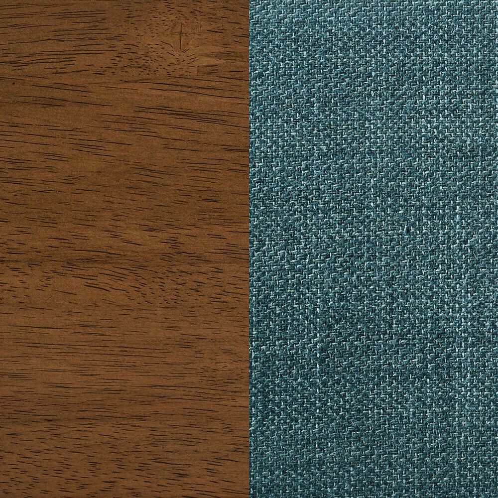 Coaster Paxton Counter Chair with Teal Blue Upholstery in Warm Brown, , large