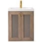James Martin Vanities Chianti 20" Single Bathroom Vanity in Whitewashed Walnut with 3.5 cm White Glossy Resin Top and Rectangular Sink, , large