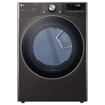 LG 7.4 Cu. Ft. Smart Front Load Gas Dryer with TurboSteam in Black Steel, , large