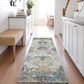 Dalyn Rug Company Silk Road Aqua, Ivory, Teal, Aloe, Brown, Taupe and Beige 2"3" x 7"6" Runner, , large
