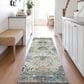 Dalyn Rug Company Silk Road Aqua, Ivory, Teal, Aloe, Brown, Taupe and Beige 2"3" x 7"6" Runner, , large