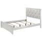 Crown Mark Amalia Queen Upholstered Panel Bed in White, , large