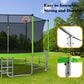 HOMLUX 16" Outdoor Trampoline Sports in Green, , large
