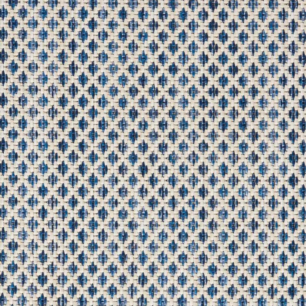 Nourison Courtyard Ivory and Blue 2&#39; x 3&#39; Indoor/Outdoor Area Rug, , large