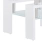 Global Furniture USA End Table in White and Clear, , large