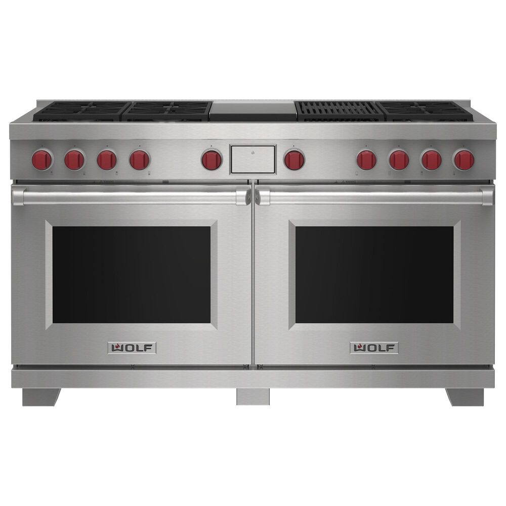 Wolf Appliances 60" Dual Fuel Range with Infrared Charbroiler And Infrared Griddle in Stainless Steel, , large