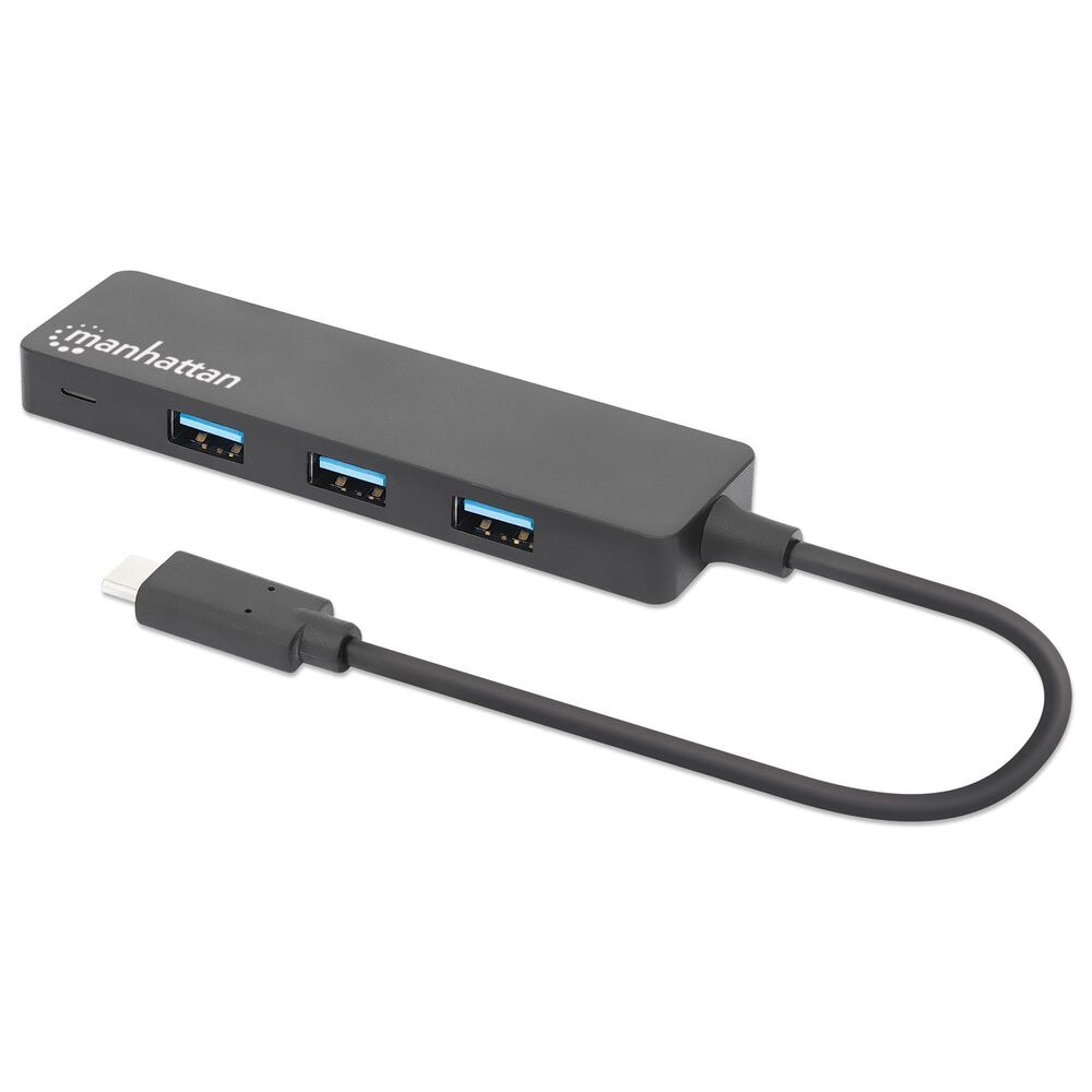 Manhattan 4-Port USB 3.0 Type-C Hub in Black, , large