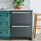 Cafe 5.7 Cu. Ft. Built-In Dual-Drawer Refrigerator in Matte Black and Brushed Stainless Handles, , large