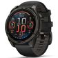 Garmin Fenix 8 Sapphire AMOLED Smartwatch 47mm Carbon Gray DLC Titanium Case with Black and Pebble Gray Silicone Band, , large