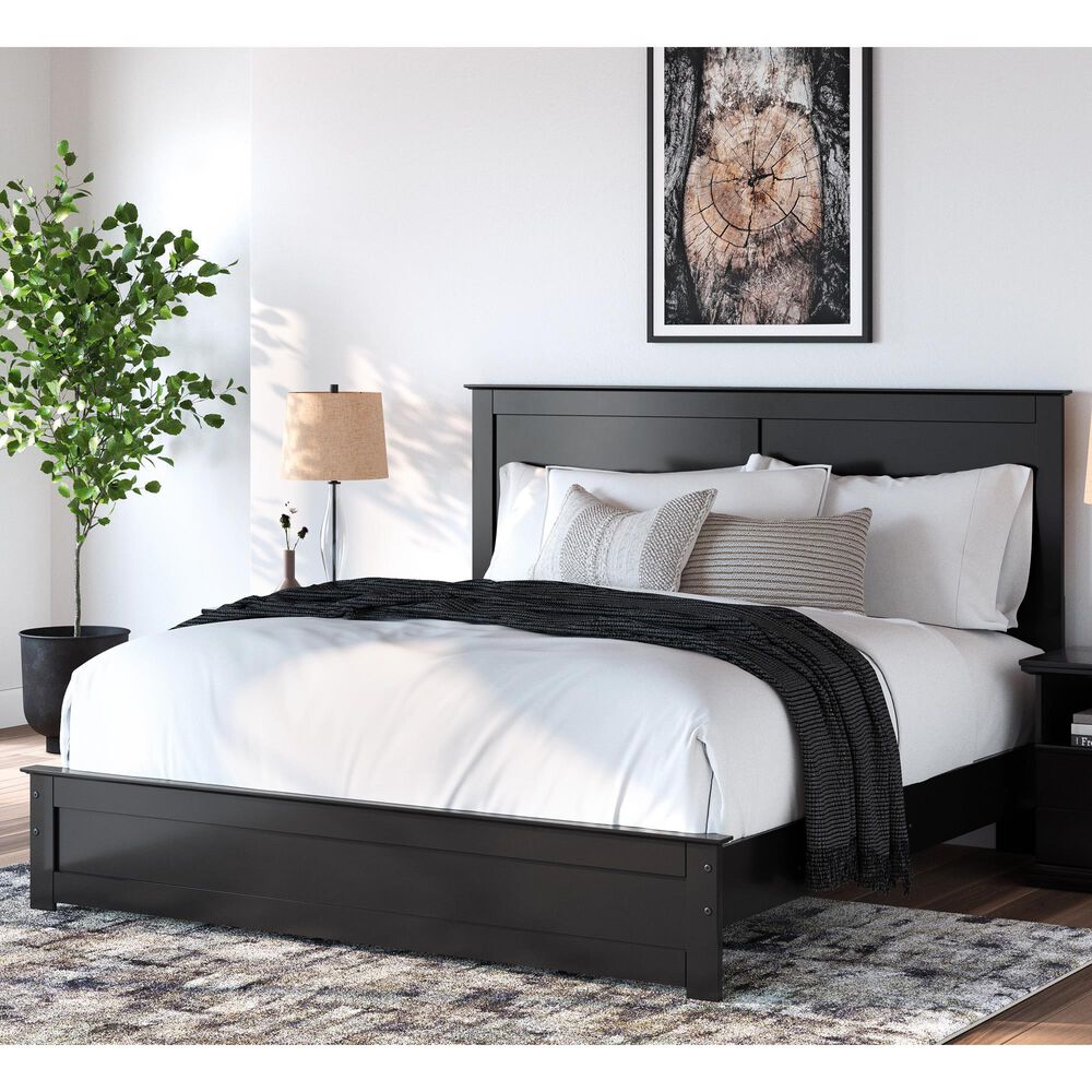 Ashley Maribel King Panel Bed in Black, , large