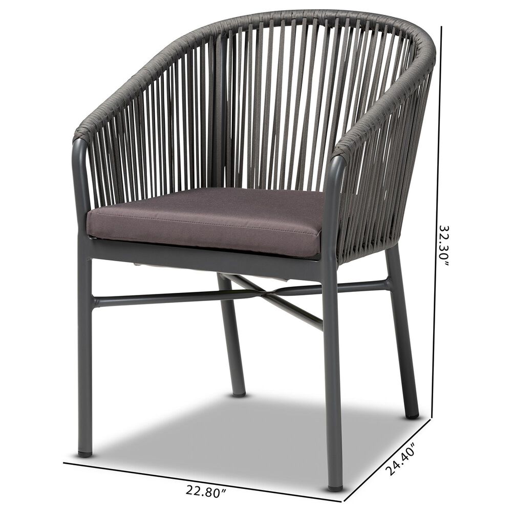 Baxton Studio Marcus Arm Chair in Grey, , large