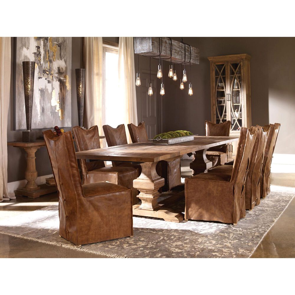 Uttermost Delroy Armless Chair Set of Two in Brown, , large