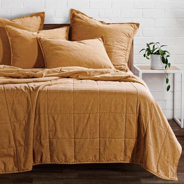 HiEnd Accents Stonewashed Cotton Canvas Full/Queen Coverlet in Terracotta, , large