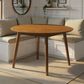 Armen Living Bennet Dining Table in Warm Walnut - Table Only, , large