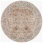 Surya Carlisle Oriental 5"3" Round Mauve, Pale Blue, Ivory, Light Gray, Brick Red, Dusty Sage and Medium Brown Area Rug, , large