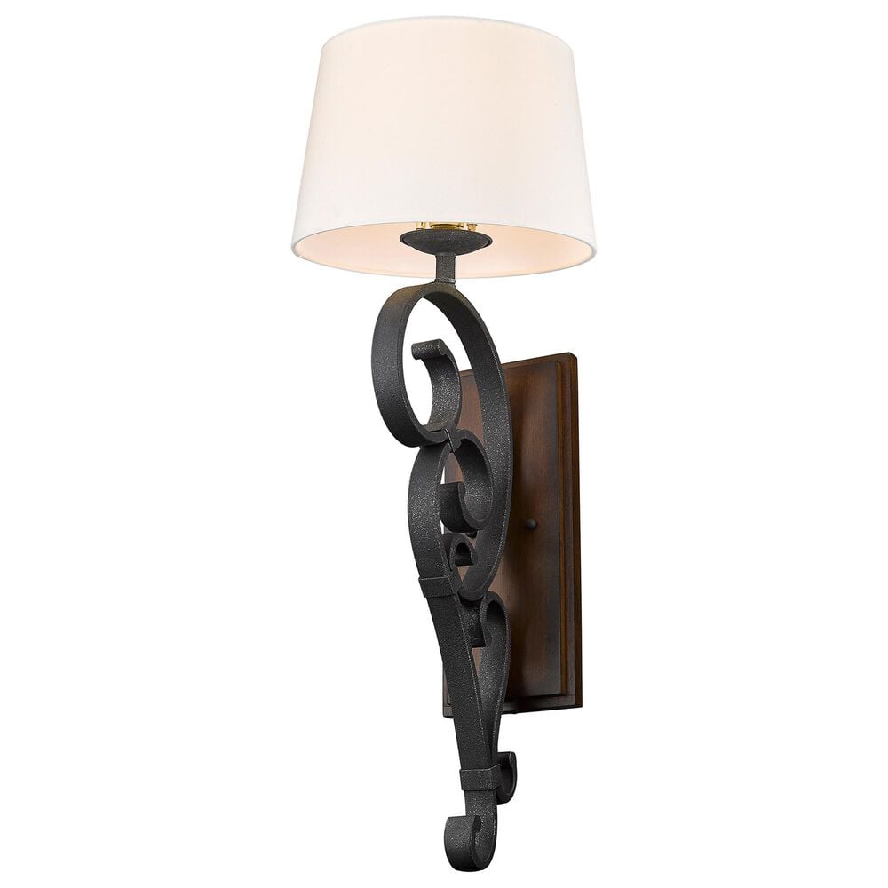 Golden Lighting Madera 1-Light Wall Sconce in Black, , large