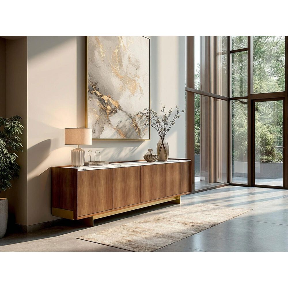Casabianca Home Italia Sideboard Buffet in Walnut, , large
