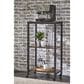 Ashley Bevinfield Bar Cart in Antiqued Brown and Black, , large