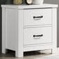 HOMLUX 2-Drawer Nightstand in White, , large