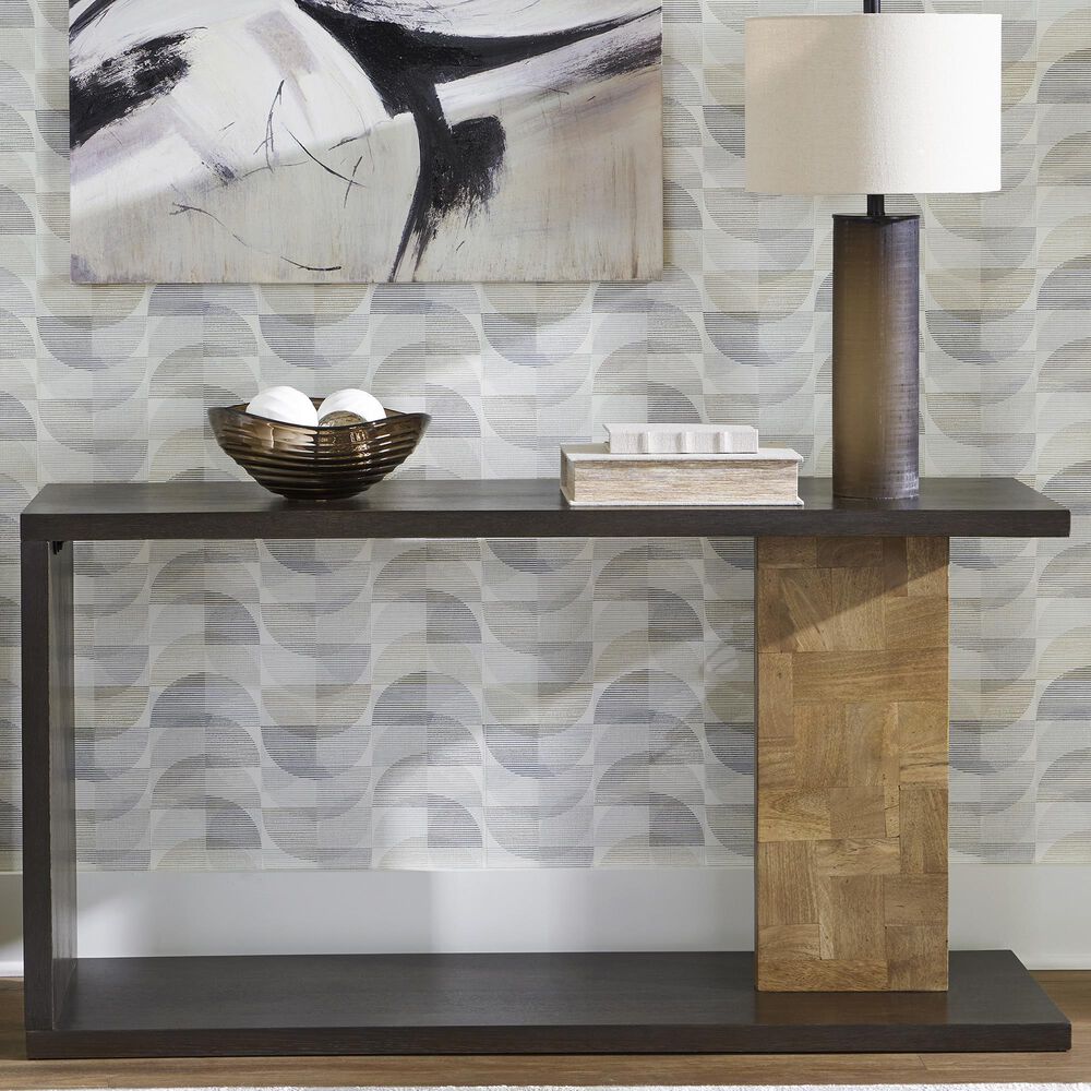 Ashley Camlett Console Sofa Table in Brown, , large