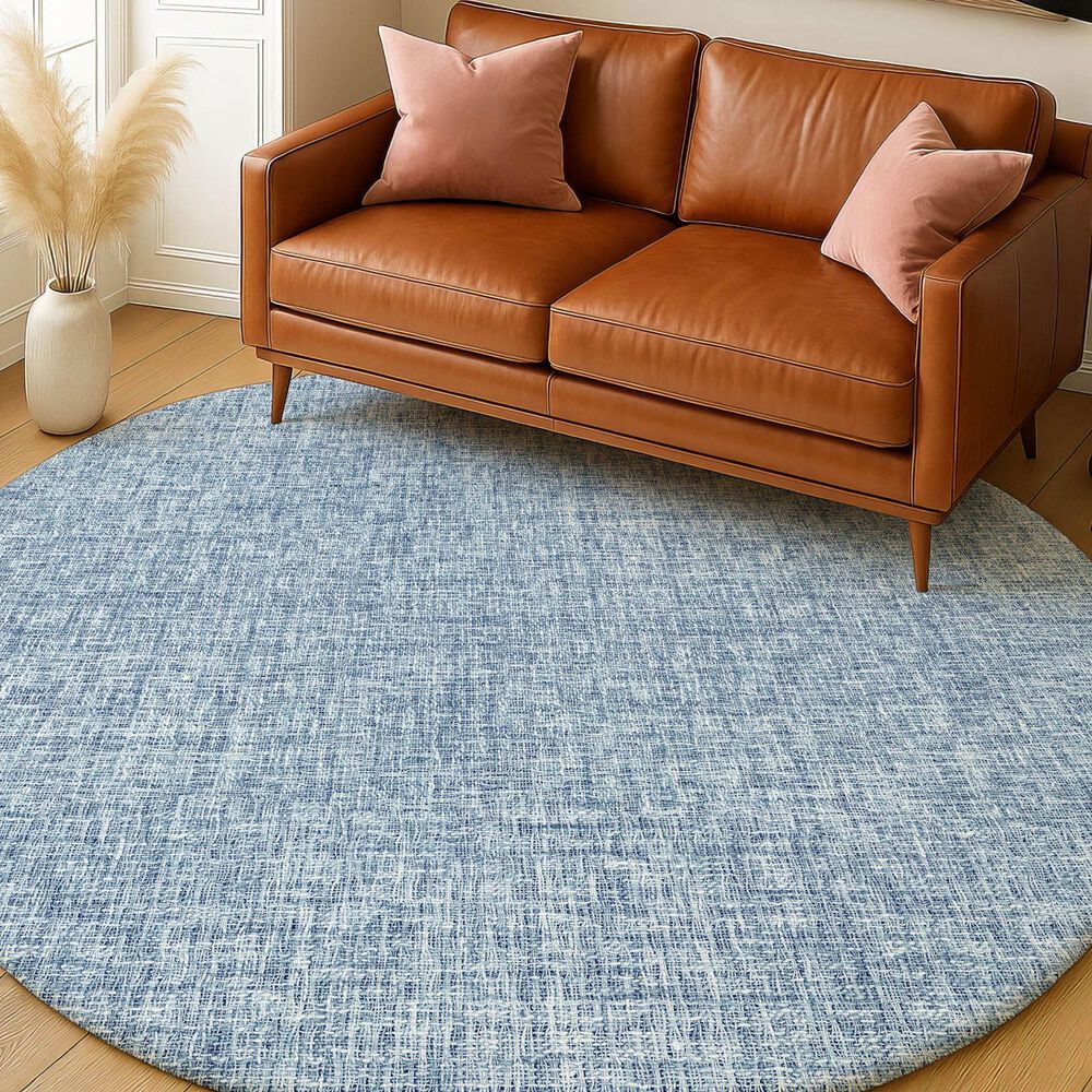 Dalyn Rug Company Voyage VY1 Denim 8' Round Area Rug, , large