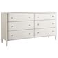 Furniture Worldwide Love Joy Bliss Chelsea 6 Drawer Dresser in Alabaster, , large