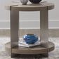 Belle Furnishings Harlow Round End Table in Sandstone and Satin Nickel, , large