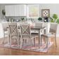 Linon Home Decor Marcum 7-Piece Rectangular Dining Set in White and Dark Grey, , large