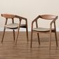 Baxton Studio Harland Arm Chair with Grey Cushion in Walnut Brown (Set of 2), , large