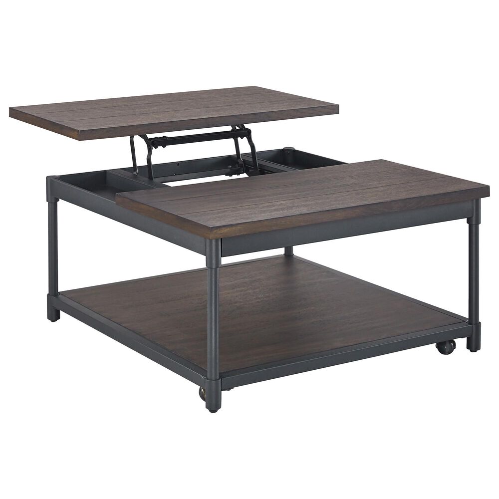 Steve Silver Prescott Cocktail Table in Oak with Smoky Oak Finish, , large