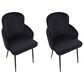 Lumisource Dahlia Dining Arm Chair with Black Velvet Cushion in Black and Gold (Set of 2), , large