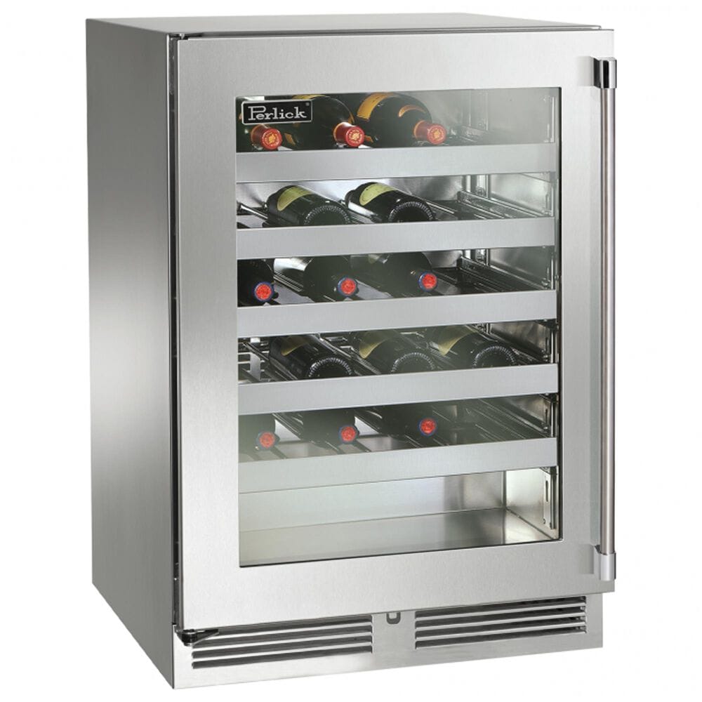 Perlick Signature Marine 5.2 Cu. Ft. Wine Center with Left Hinge Glass Door in Stainless Steel, , large