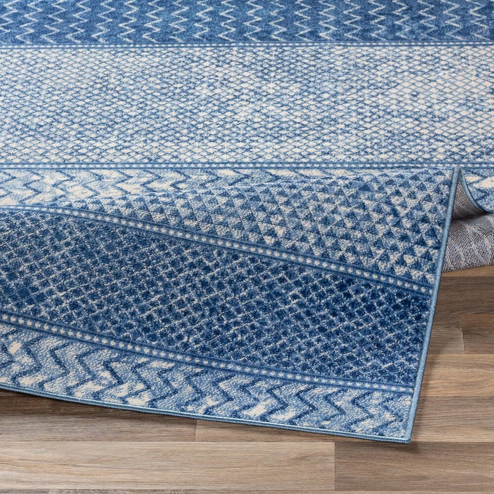 Surya Monaco MOC-2305 2&#39; x 3&#39; Bright Blue, Navy and Cream Scatter Rug, , large