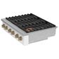 Cafe 36" Natural Gas Rangetop with 6-Burner in Matte White and Brushed Bronze, , large