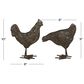 Maple and Jade Farmhouse Metal Chicken Sculpture in Bronze (Set of 2), , large