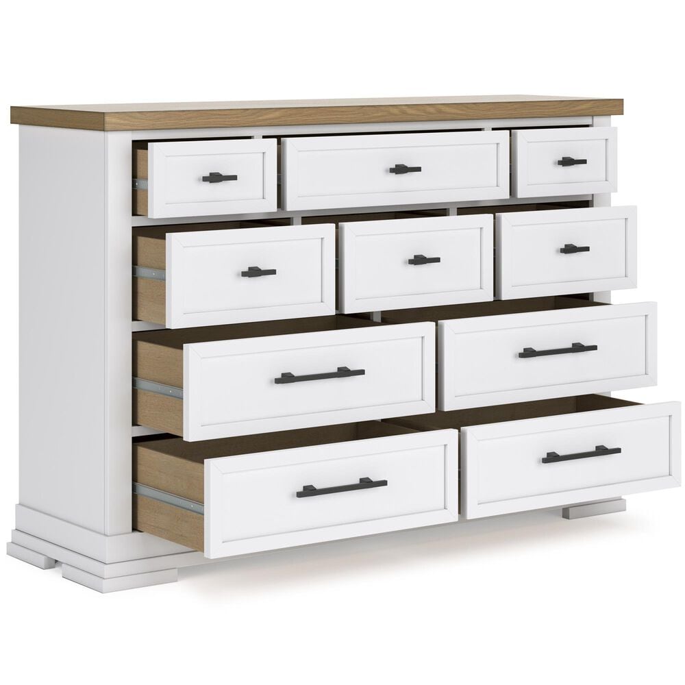 Ashley Ashbryn Dresser in White and Natural, , large
