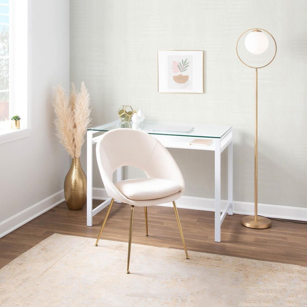 Grandview Gallery Moon Floor Lamp in Gold, , large