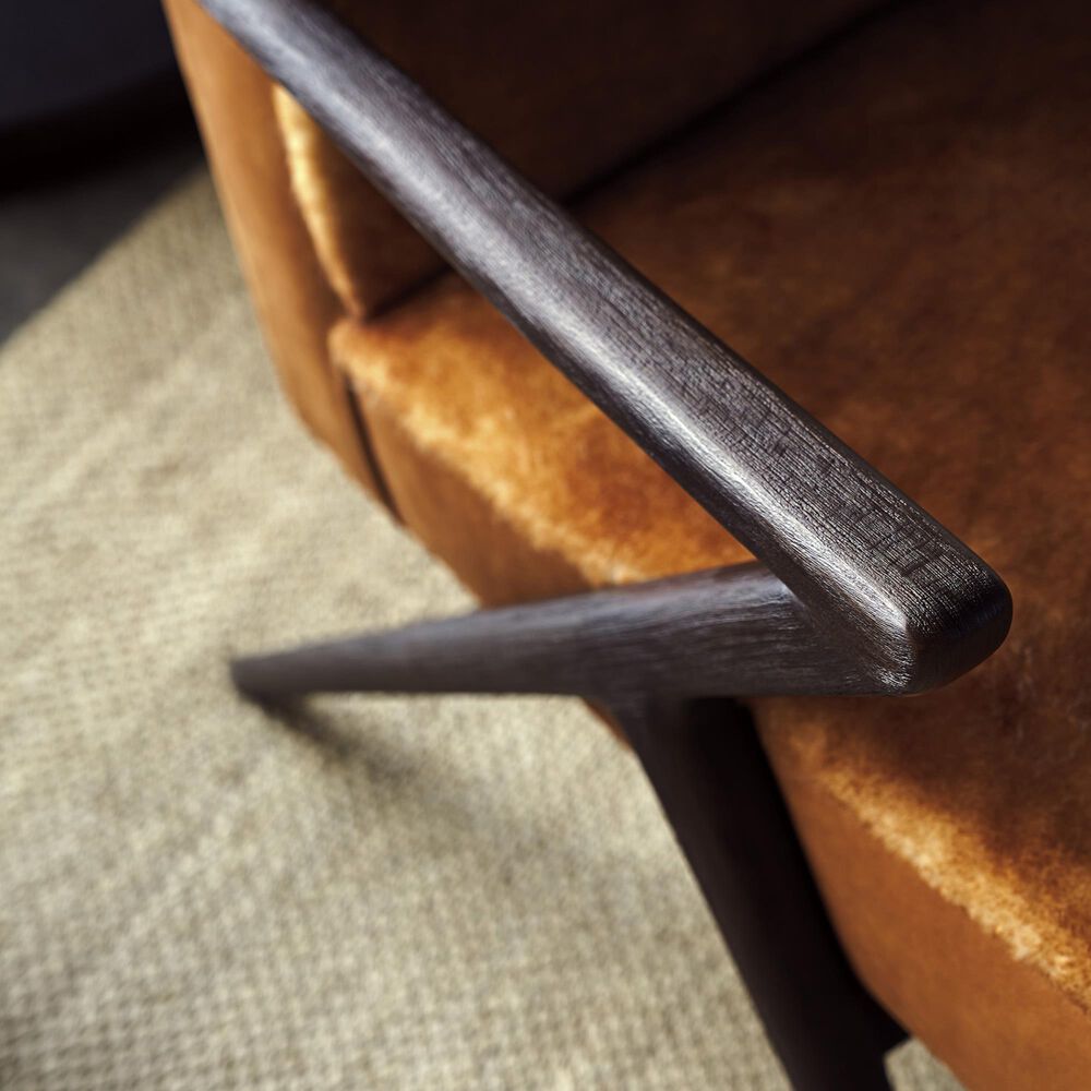 Lexington Furniture Zanzibar Tanzania Arm Chair in Saddle Brown, , large