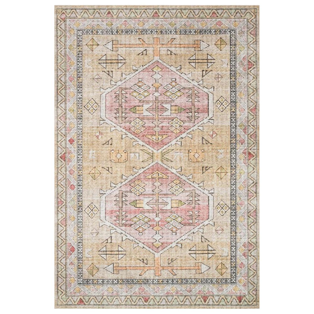 Loloi II Skye SKY-04 2"3" x 3"9" Gold and Blush Scatter Rug, , large