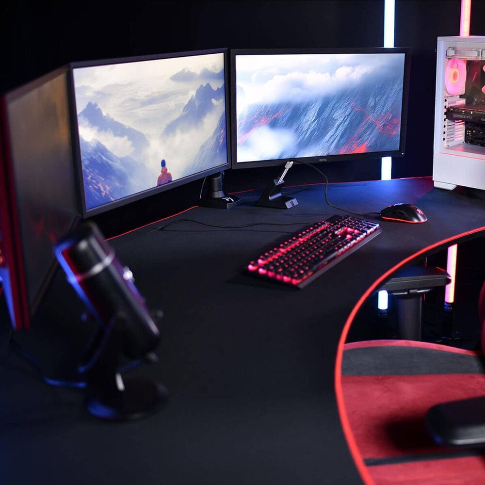 Arrozi Arena Angelo Gaming Desk in Black and Red, , large