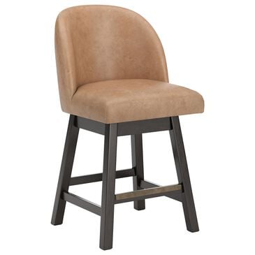 Ashley Neymorton 24.13" Swivel Counter Stool in Dark Grayish Brown, , large