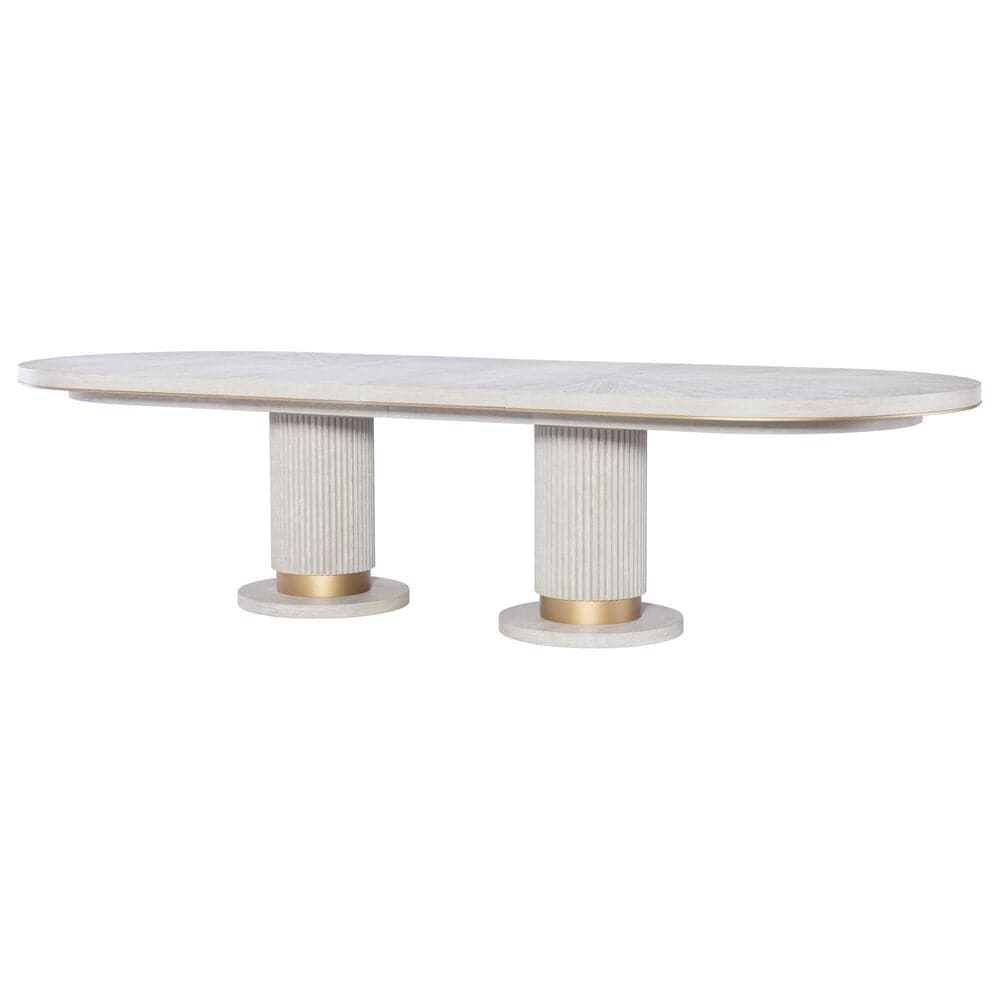 Legacy Classic Miramar 7-Piece Rectangular Dining Set in Oyster and Muted Brass, , large